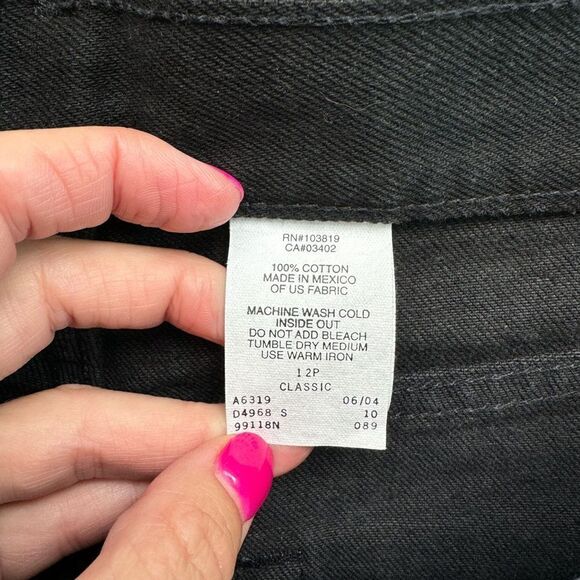 NWT Vintage Harley Davidson Classic Women's McJean Denim Black Size 12P - Picture 9 of 13